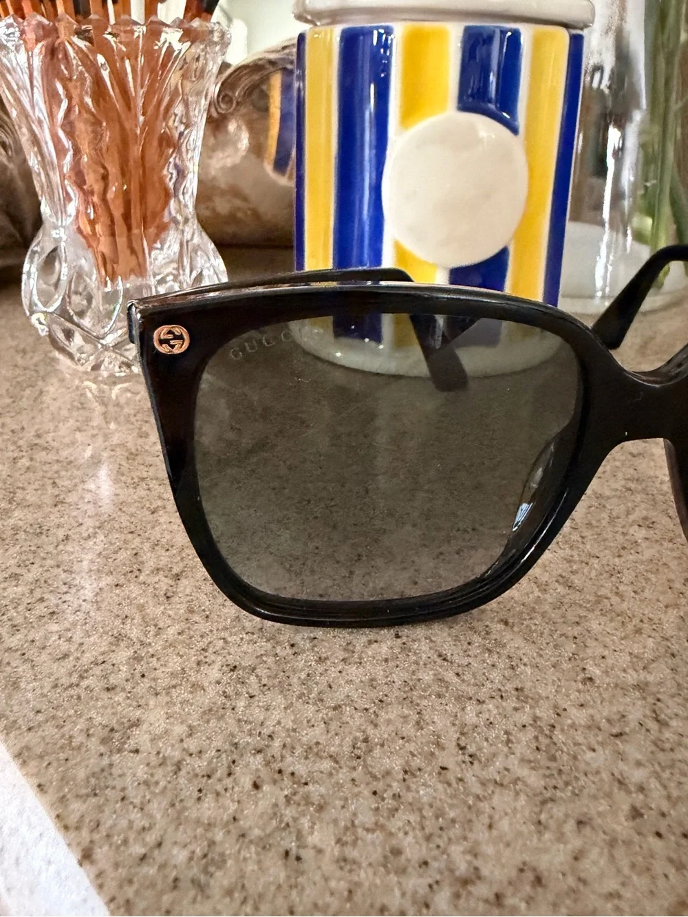 Gucci Black Women's Oversized Square Sunglasses with Dark Lenses